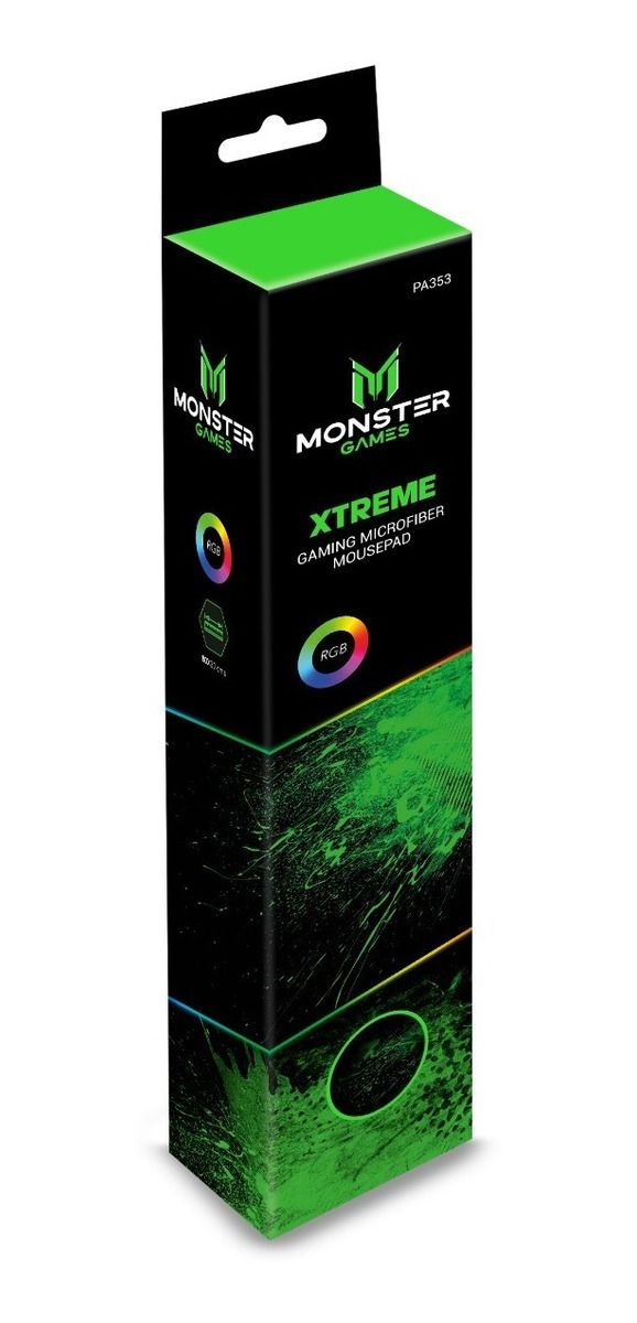 Mousepad Gamer Monster 80x30 Cm Rgb Negro – imagen 4