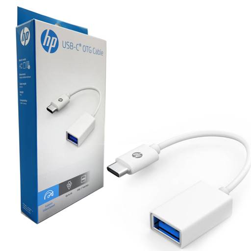 Adaptador Otg Usb Hp DHC-TC105 Tipo C a Usb Blanco – imagen 2