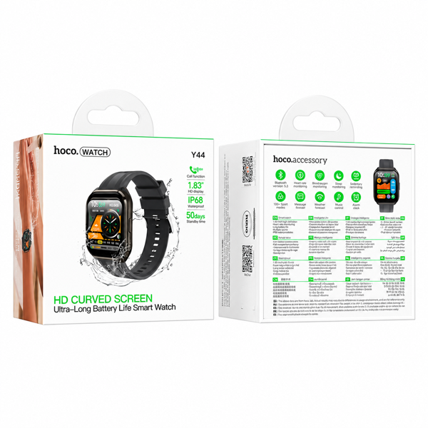 Smartwatch Hoco Y44 Pantalla Curva HD IP68 Llamadas Bluetooth