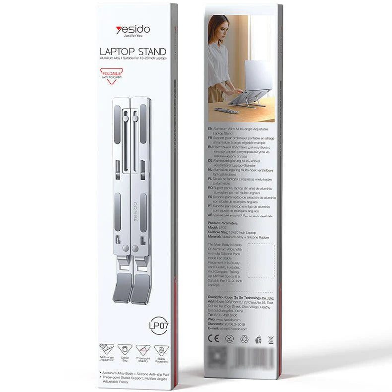 Soporte Stand Notebook Antideslizante Yesido Lp07 Gris – imagen 2