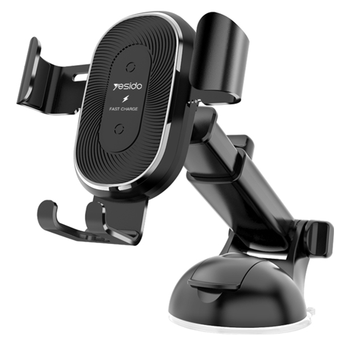 Soporte De Auto Para Celular Carga Inalambrica Yesido C76 Negro
