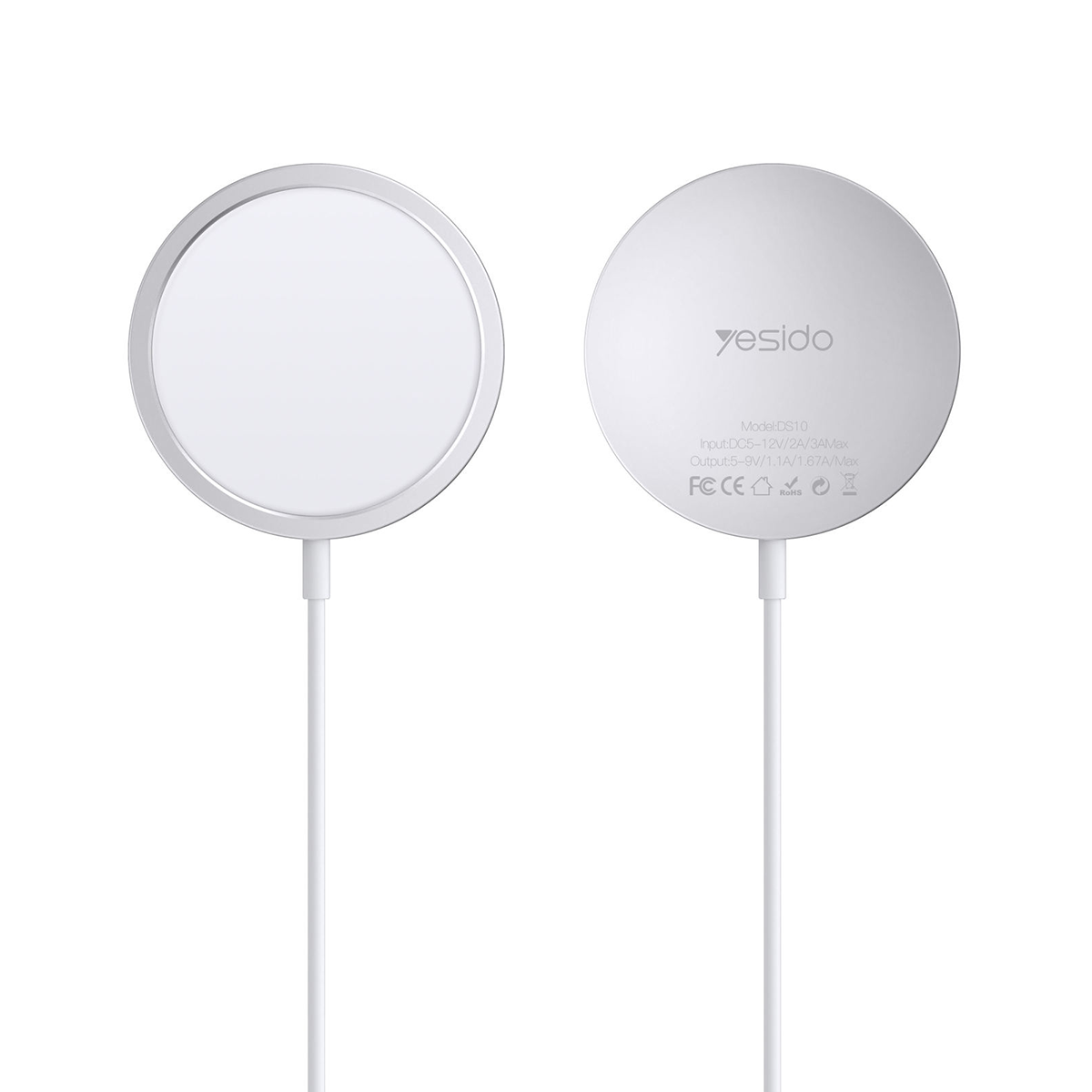 Cargador Inalambrico Magsafe 15w Yesido Ds10 Blanco