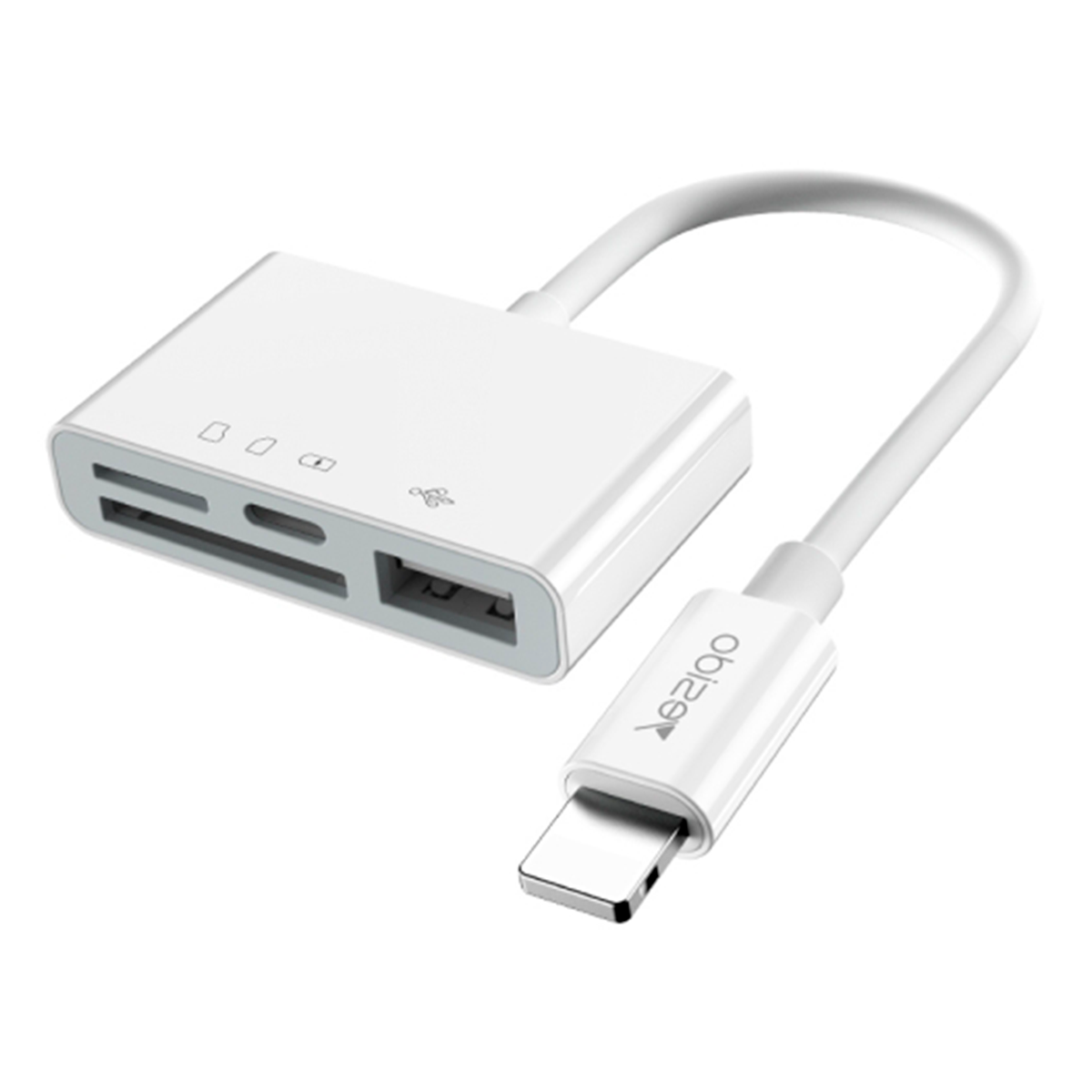 Adaptador Lector Lightning Hub 4 en 1 Yesido Gs12 Blanco