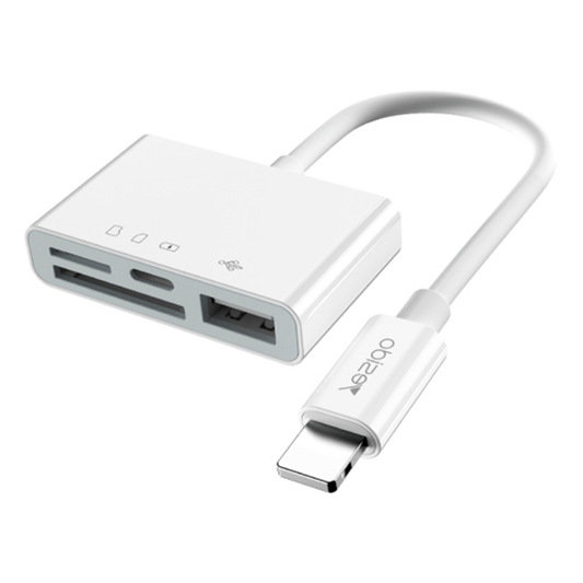 Adaptador Lector Lightning Hub 4 en 1 Yesido Gs12 Blanco
