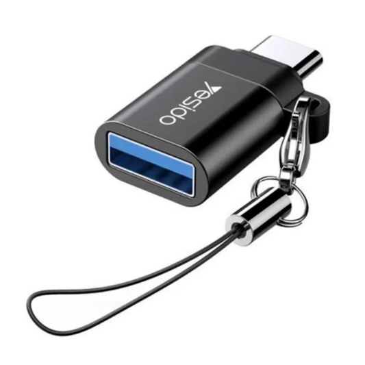 Adaptador Usb a Tipo C Yesido gs06 Negro