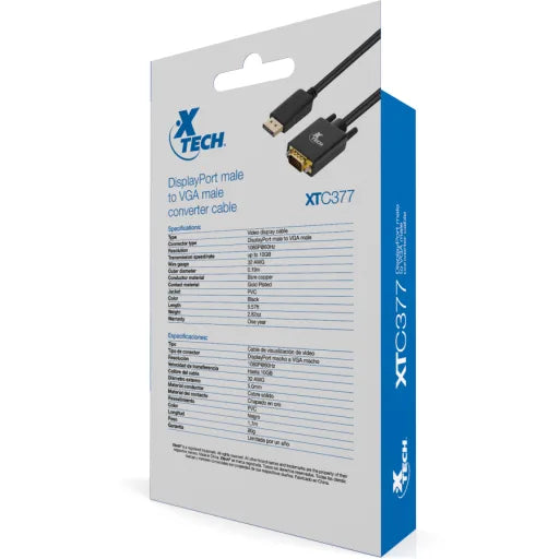 Adaptador Displayport A Vga Xtech XTC-377 Negro – imagen 2