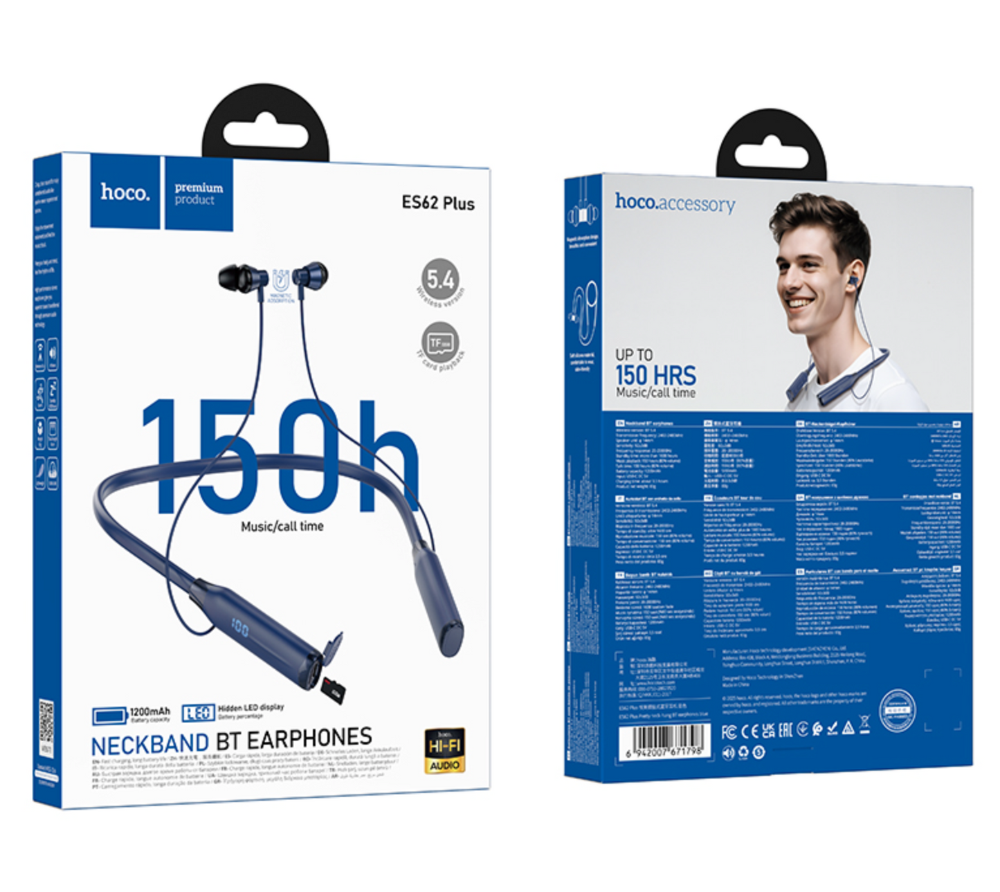 Audífonos In Ear Bluetooth Hoco Es62 Plus Azul – imagen 3